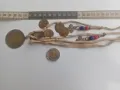 Стар накит,гердан,пендар,етно,кръст,връв,от на баба скрина, снимка 2