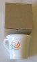 Нова рекламна чаша за кафе или чай от фин порцелан в оригинална кутия, снимка 1 - Сервизи - 35740134