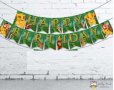Цар Лъв Парти Гирлянд Happy Birthday Флаг Банер флагчета надпис декор, снимка 1 - Други - 42165814