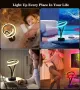 Спирална RGB настолна лампа за нощно шкафче, 12 променящи се цвята  с дистанционно и сензорно управл, снимка 5