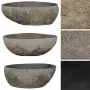 vidaXL Мивка от речен камък, овална, (29-38)x(24-31) см, снимка 2