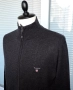 Gant Men`s Cotton Wool Full Zip Long Sleeve Cardigan Size L Dark Grey, снимка 3