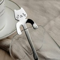 Комплект чаени лъжички котка, снимка 3 - Прибори за хранене, готвене и сервиране - 44477903