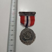 норвежки сребърен медал с маркировка , снимка 5 - Антикварни и старинни предмети - 42138663