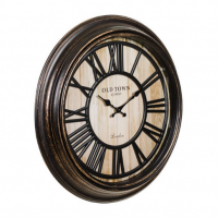 Декоративен Стенен часовник, Винтидж дизайн, Черен - Бронз, снимка 2 - Стенни часовници - 36219396