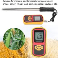Влагомер Цифров влагомер за зърно, преносим тестер за влага GM640 LCD тестер за зърно Измерване на т, снимка 1 - Селскостопанска техника - 41626545