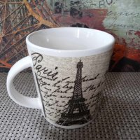 порцеланова чаша за кафе с Айфеловата кула от Париж, Франция, снимка 3 - Чаши - 42085955