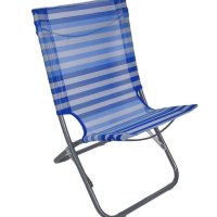 Плажен стол със сини райета 49x43x61см, снимка 1 - Къмпинг мебели - 41434244
