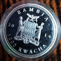 1000 квача Замбия 2014 костенурки, снимка 6 - Нумизматика и бонистика - 39006374
