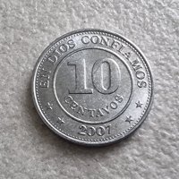 Монети. Никарагуа . 10 и 25 центавос . 2007 година., снимка 3 - Нумизматика и бонистика - 41793255