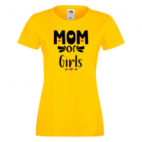 Дамска тениска Mom Of Girls,Празник на Майката,Подарък,Изненада,Рожден Ден, снимка 7 - Тениски - 36297123