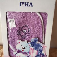 Качествен хавлиен комплект бебе хавлия лигавче кърпа подарък Яна българско производство, снимка 1 - Комплекти за бебе - 42263549