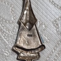 Сребърна висулка 925 проба с тюркоаз и маркизити , снимка 5 - Колиета, медальони, синджири - 44185695