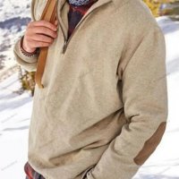 Мъжки моден ежедневен свободен пуловер с половин цип, 5цвята - 023, снимка 4 - Пуловери - 39782441