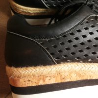 ARMANI JEANS Real Leather Размер EUR 38 / UK 5 дамски еспадрили 114-13-S, снимка 4 - Дамски ежедневни обувки - 41425930