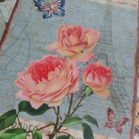 красива ретро кутия с рози от Париж, Франция, снимка 2 - Декорация за дома - 40597146