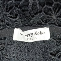Cherry Koko M, L- Черна елегантна рокля от рязана дантела, снимка 16 - Рокли - 40673679