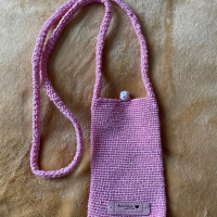 Розова чанта за телефон, снимка 1 - Чанти - 44245575
