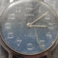 Стар ретро колекционерски часовник ZARIA 19  камъка - 26071 , снимка 2 - Други ценни предмети - 34412608