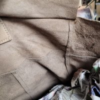 Естествена кожа ОГРОМНА чанта,тип торба,бежева, снимка 9 - Чанти - 41687693