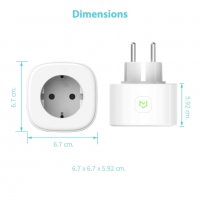 Meross Smart Wi-Fi Plug - Wi-Fi контакт за безжично управление, гласови команди, 3680W, 16A, снимка 4 - Друга електроника - 34182846