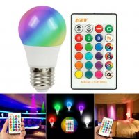 Цветна LED крушка с дистанционно , с 16 цвята, 4 режима и 4 нива на яркост, снимка 5 - Крушки - 34815099