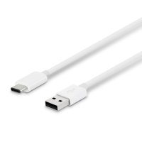 Кабел Type-C DE-24i, бързо зареждане, силиконов, бял, USB-А(м), USB-C(м), 1m, 2A, снимка 1 - USB кабели - 42530545