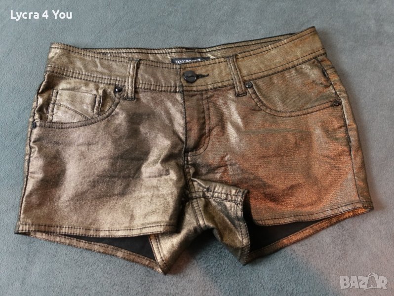 Terranova S/M къси златисти панталонки, снимка 1