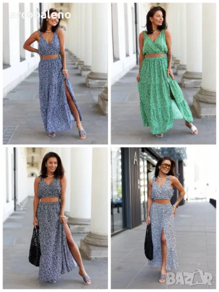 Дамски комплект от две части топ и пола Endrizzi, 4цвята , снимка 1