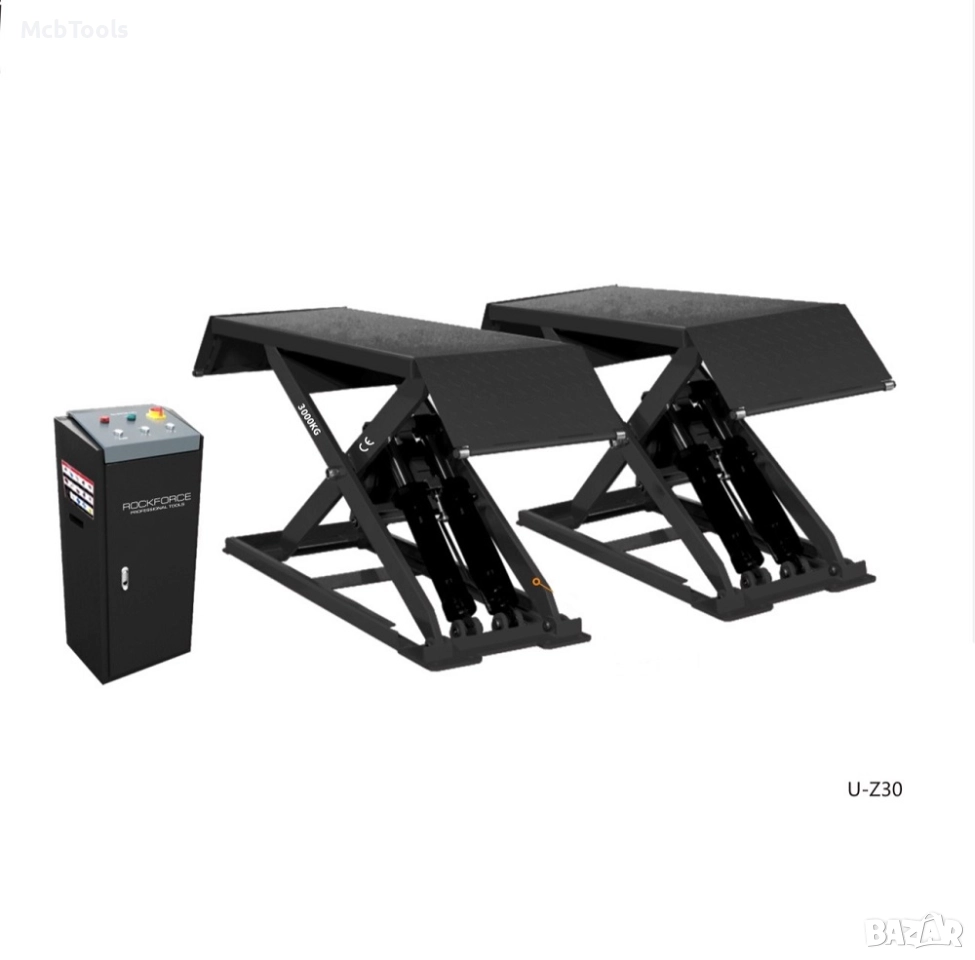 Ножичен подемник 3 тона 105 – 960 мм ROCKFORCE, снимка 1