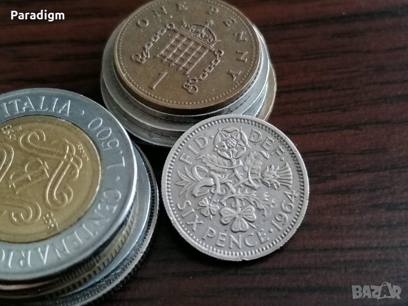 Монета - Великобритания - 6 пенса | 1964г., снимка 1