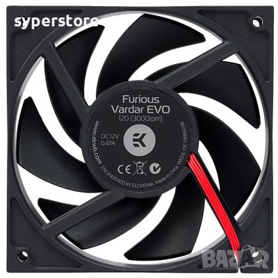 Вентилатор за компютър  EK-Furious Vardar EVO 120 BB 750-3000rpm Black SS30526, снимка 1