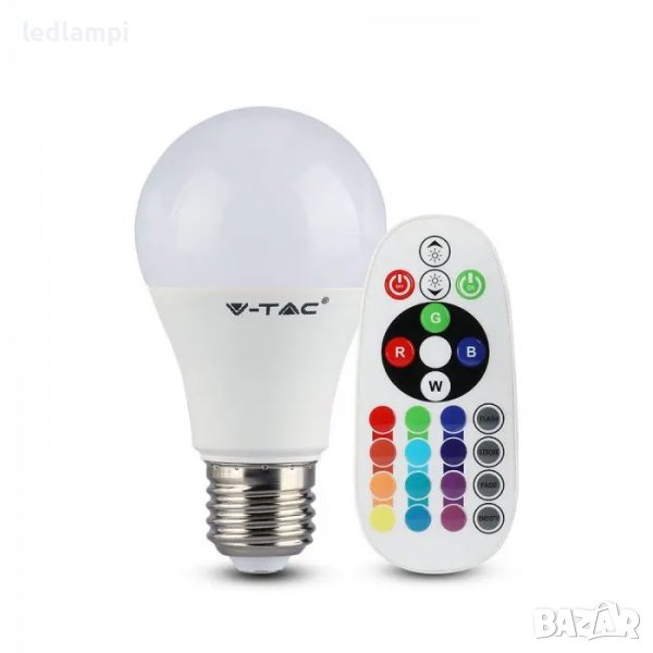 LED лампа 8.5W E27 RGB+4000К, снимка 1