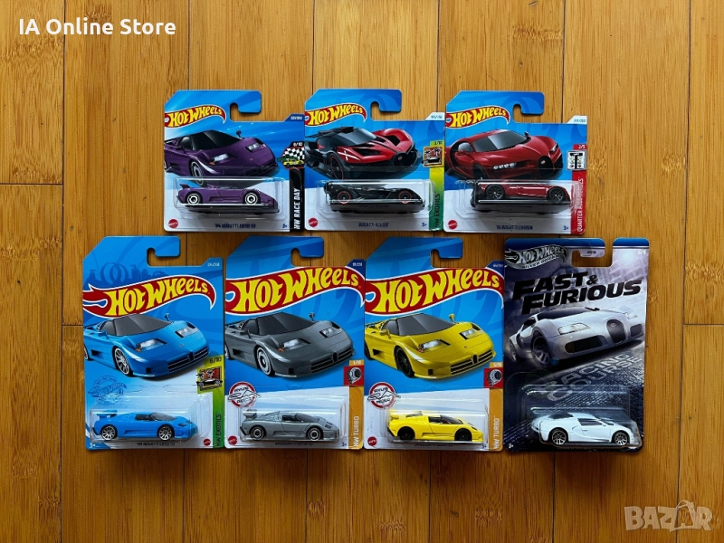 Hot Wheels Bugatti 94 EB110SS; Bolide; Veyron; Chiron, снимка 1
