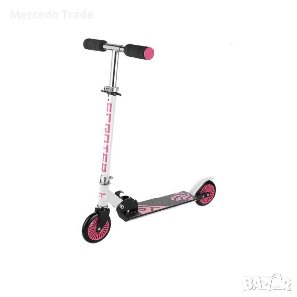 Тротинетка Mercado Trade, Алуминиева, За деца, До 50кг., Бял, снимка 1