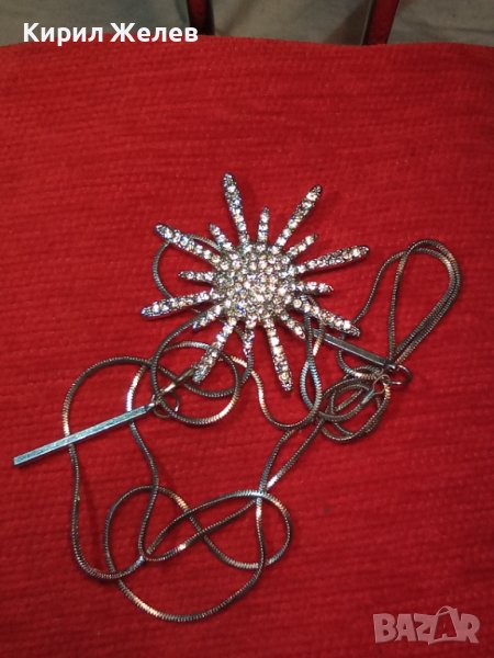 ЗВЕЗДОВИДЕН ПОСРЕБРЕН КРИСТАЛЕН АРТ МОДЕН МЕДАЛЬОН 25177, снимка 1
