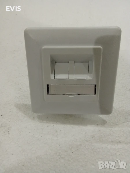 Интернет розетка + 2 гнезда Cat6A, снимка 1
