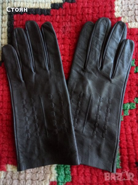 Дамски кожени ръкавици от естествена кожа, снимка 1