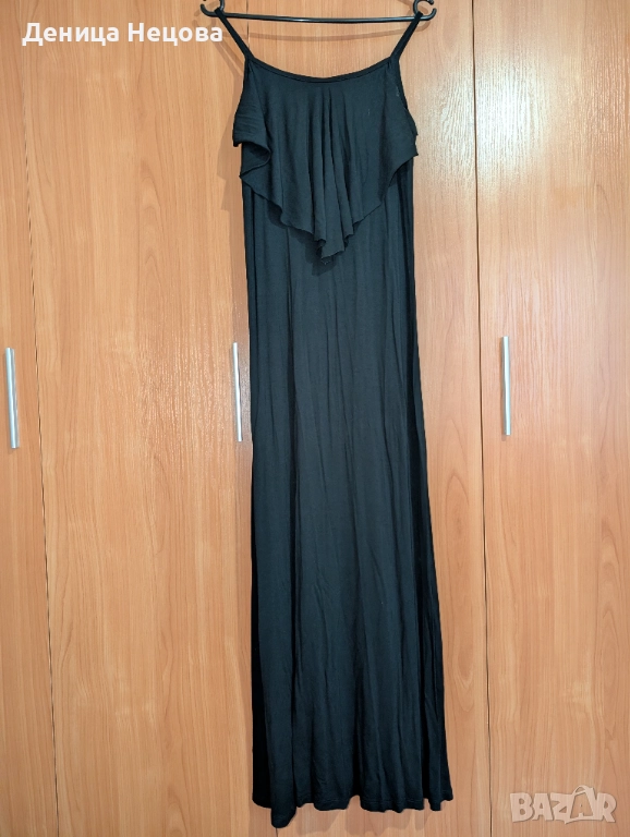 Дълга черна лятна рокля, снимка 1