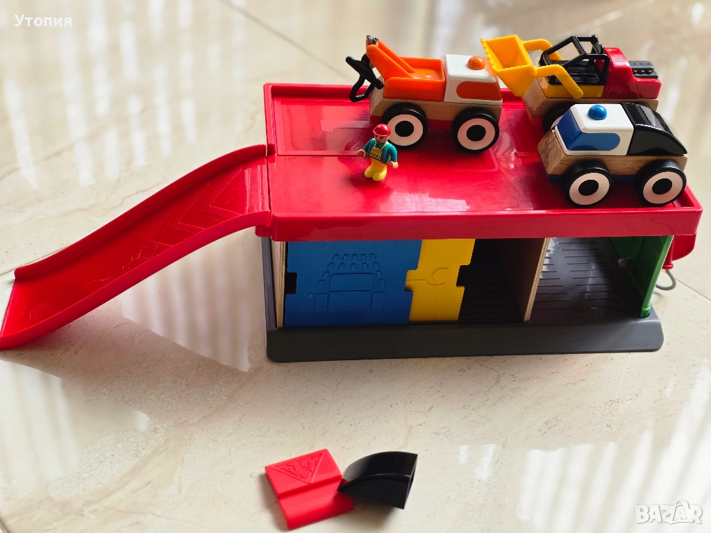 IKEA голям игрален сет с гараж/автомивка, снимка 1