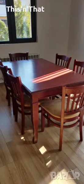 Кухненска Маса + 6 бр. столове, снимка 1