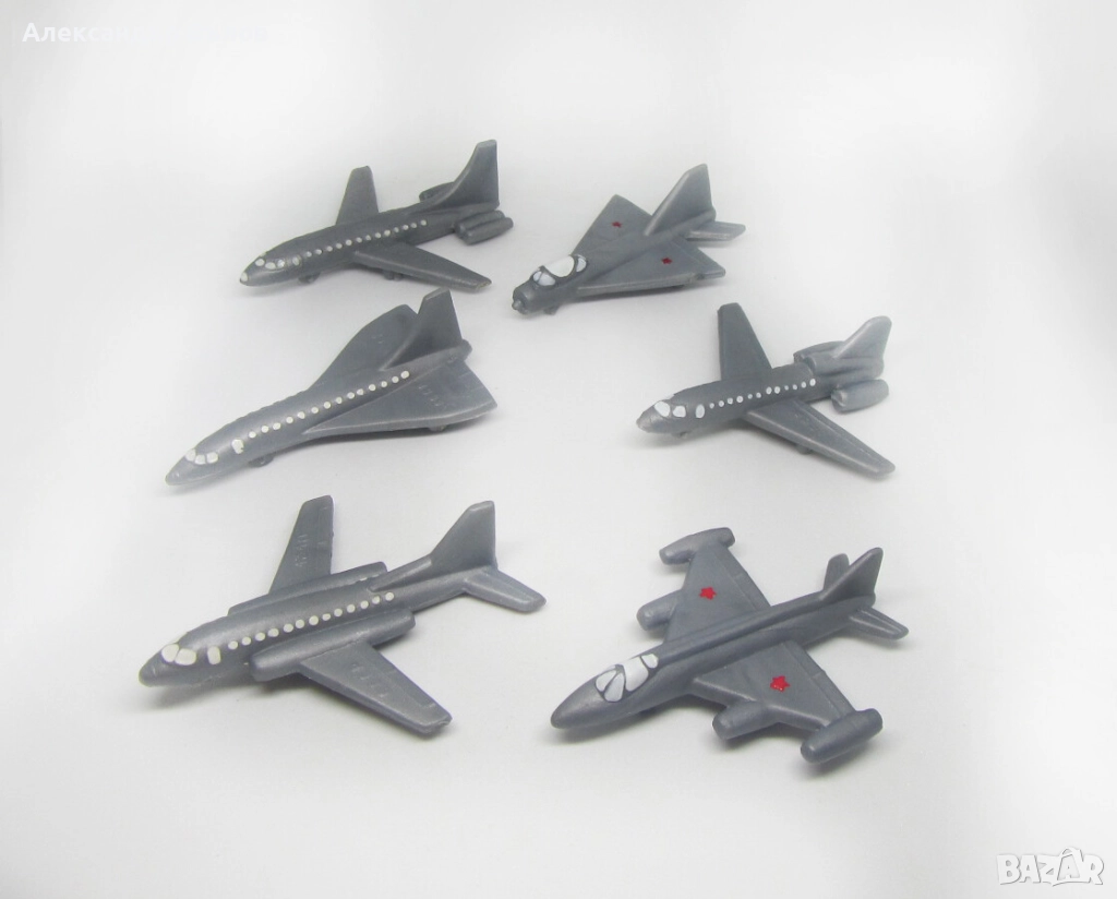 Комплект от 6 Стари Играчки Самолетчета Авиация, снимка 1