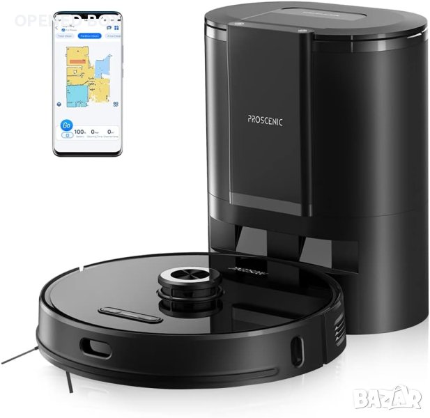 Прахосмукачка-робот Proscenic M8 PRO, LDS лазерна навигация с технология за самоизпразване, снимка 1
