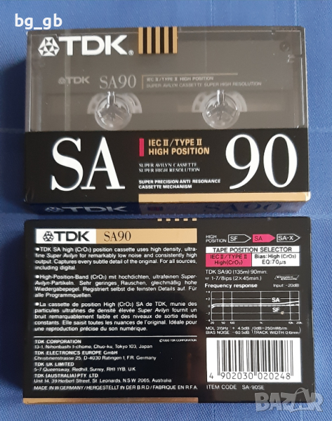 Нови  TDK SA 90 W.Germany / USA, снимка 1