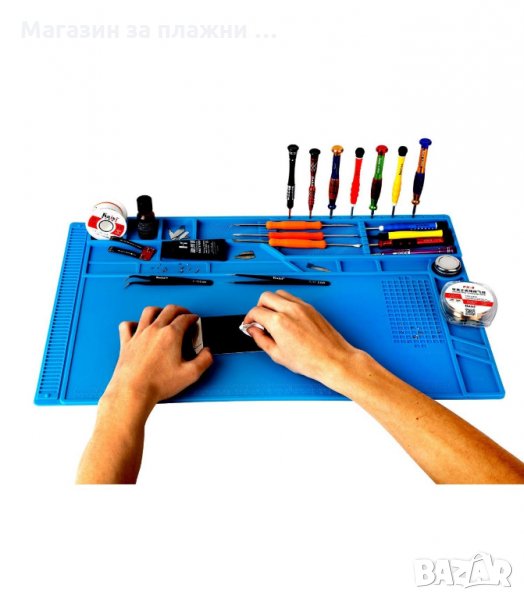 ТЕРМОУСТОЙЧИВА СИЛИКОНОВА ПОДЛОЖКА ЗА РАБОТА С ПОЯЛНИК - код 2546, снимка 1