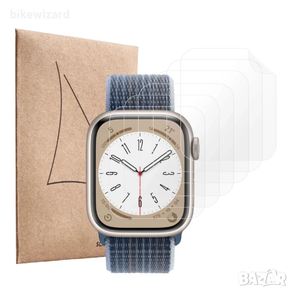 Пакет 3 броя протектор за екран за Apple Watch Series 9/8/7 41 мм SE 2/6/SE/5/4 40 мм НОВИ, снимка 1