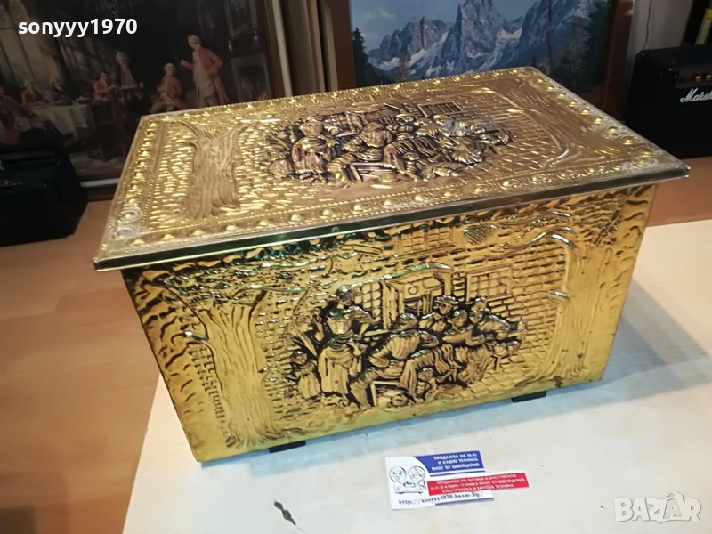 GOLD-ЗЛАТНА КУТИЯ 43СМ ВНОС ENGLAND 1802231724L, снимка 1