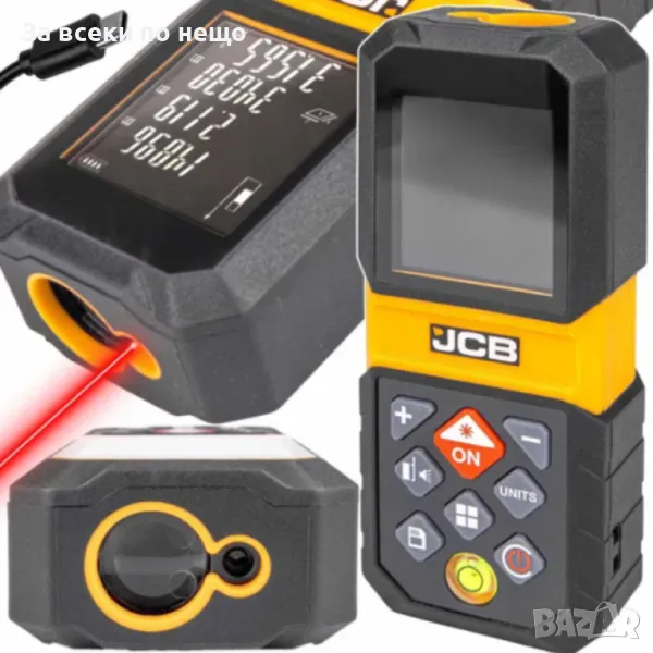 Акумулаторна лазерна ролетка с максимален обхват на измерване 80 метра JCB, снимка 1