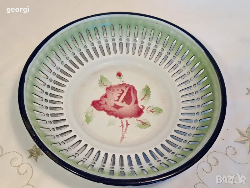 метална емайлирана фруктиера 1957г.    21/6, снимка 1