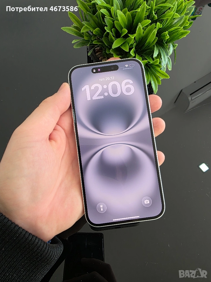 Най-ниска цена! iPhone 16 Plus 128GB White – отключен, гаранция до 25.12.2025, снимка 1